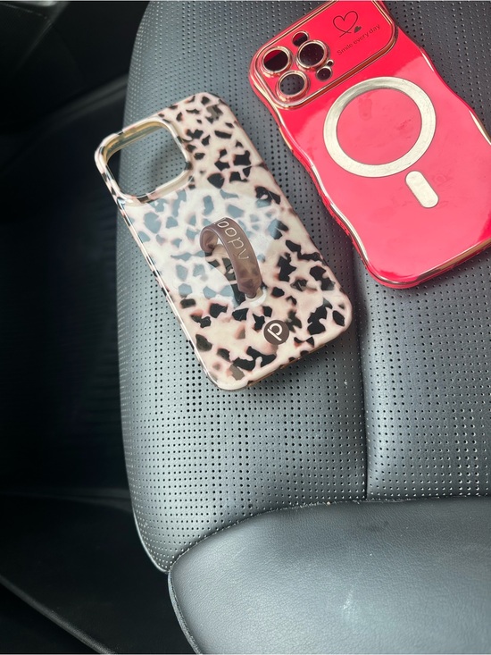 Loopy Case Other - 14 pro max Loopy Case Pink and Black Leopard Print iPhone Case with Ring